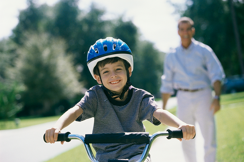 boy dad helmet