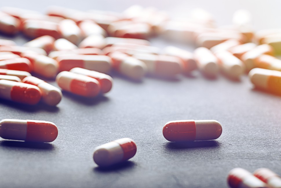 ADHD medication shortage image of pills on counter