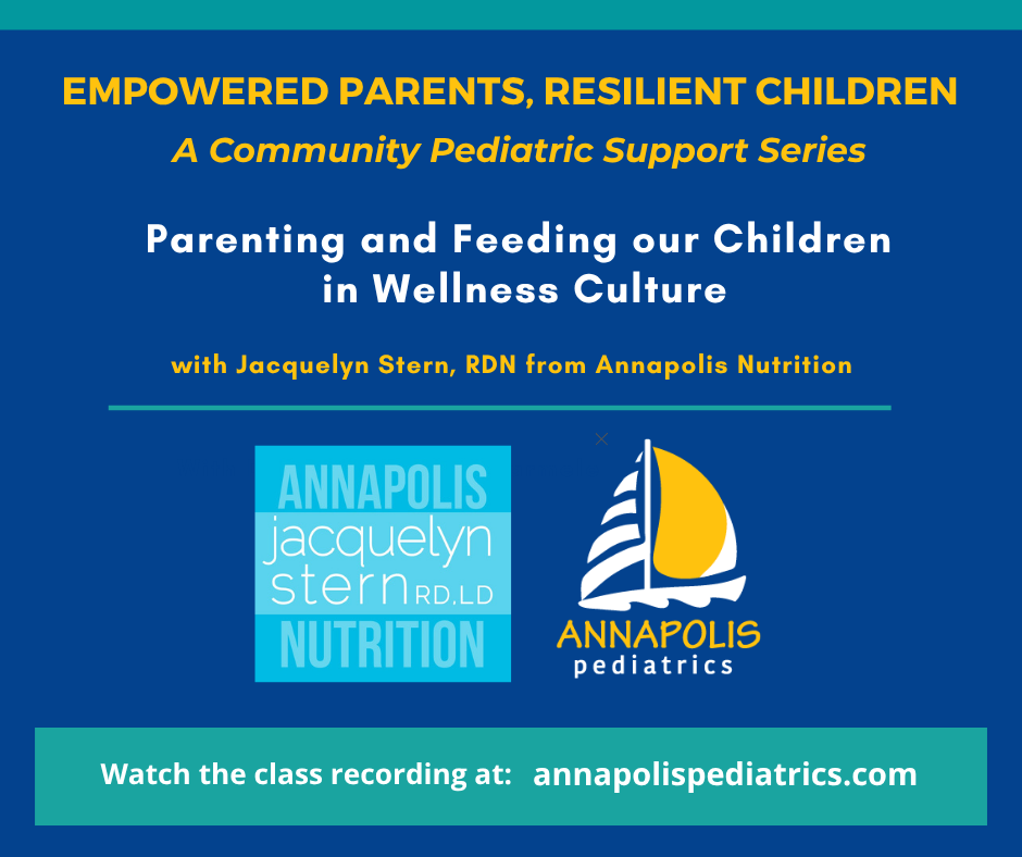graphic for parenting and feeding children in wellness culture class recording